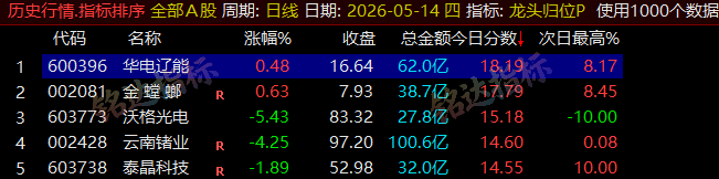 【龙头归位】尾盘排序今买明卖精选短线 T+1 战法，稳定精准捕捉次日冲高利润，信号无未来可回测