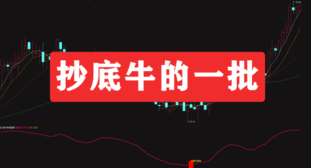 抄底牛的一批〖潜伏神底〗副图/选股 捕捉股票底部的反转拉升大牛股