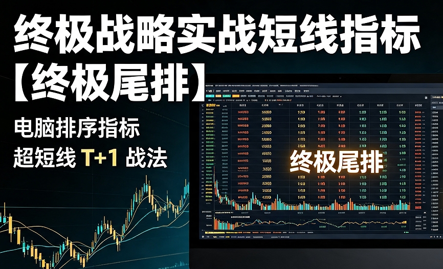 终极战略实战指标【终极尾排】电脑排序指标、超短线 T+1 战法，捕捉次日冲高利润