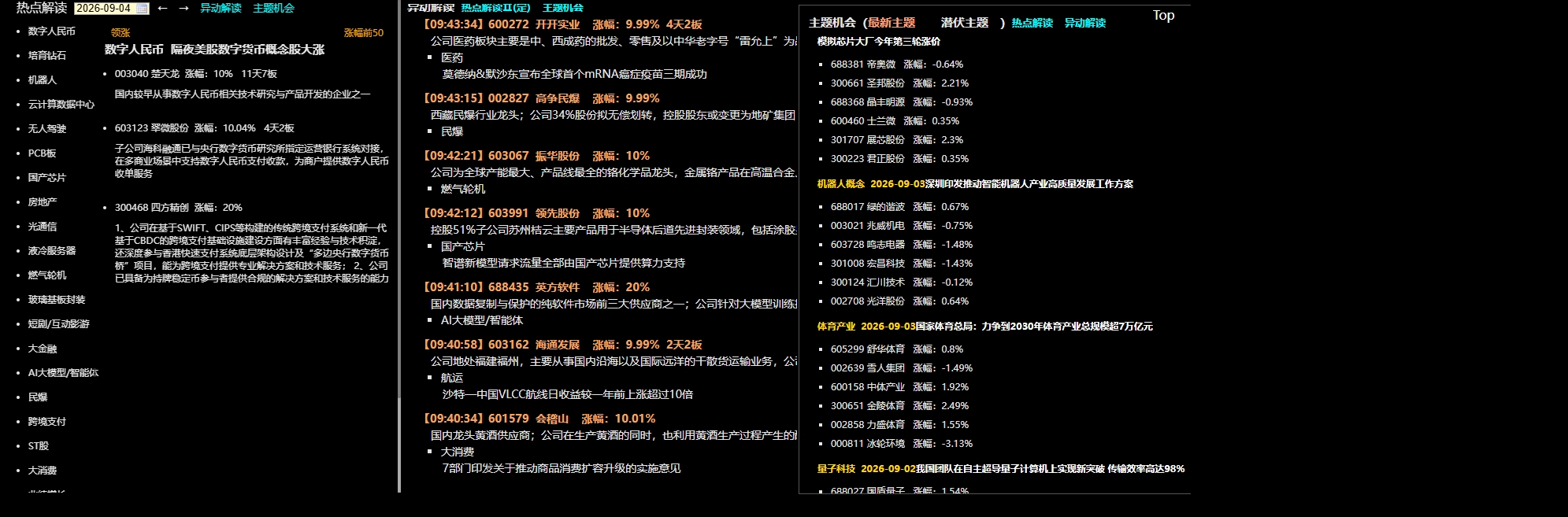 一目了然62个必备实用通达信插件版面，打板连扳、异动解读梯队题材、热榜情绪